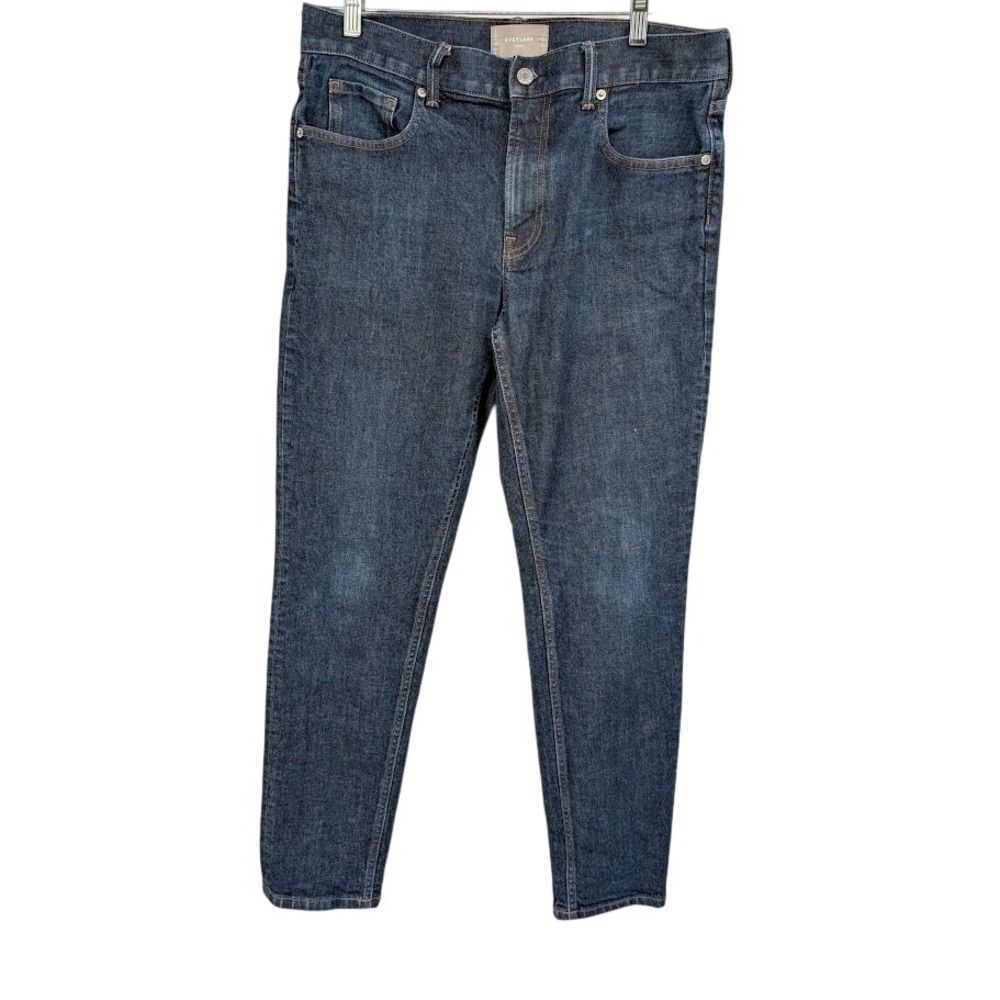 Everlane Athletic Fit Jeans Mens 33x32 Dark Wash Blue Straight Leg Denim